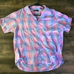 Men's no tuck Pink wne Light Blue Button-down Dress Shirt